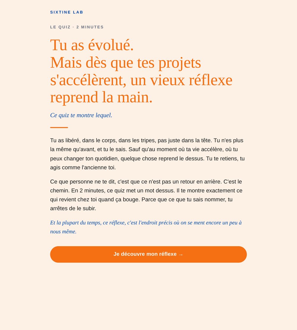 Aperçu du quiz des réflexes